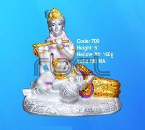 700 Sterling Silver Radha Krishna Statue