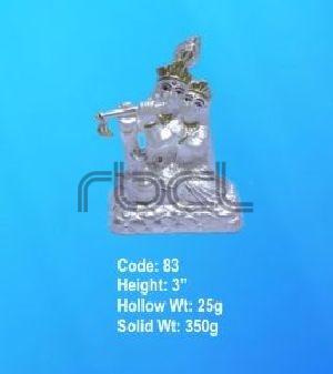 83 Sterling Silver Radha Krishna Statue