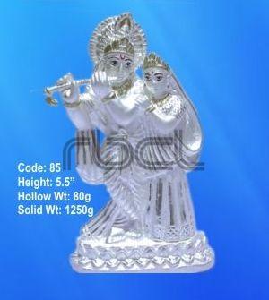 85 Sterling Silver Radha Krishna Statue
