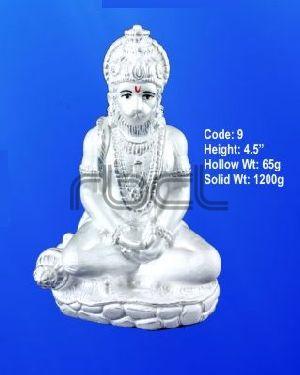 9 Sterling Silver Hanuman Statue