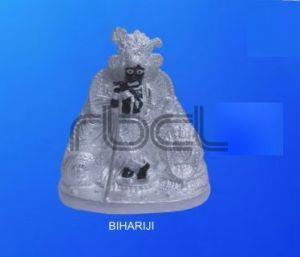 999 Silver Bihari Ji Statue