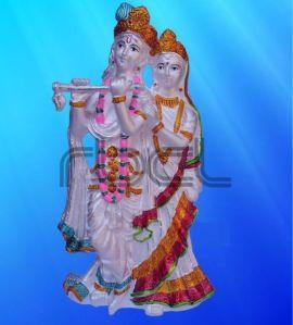 999 Silver Radha Krishna Statue
