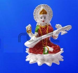 999 Silver Saraswati Statue