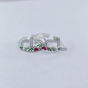 Enamel Heart Toe Ring
