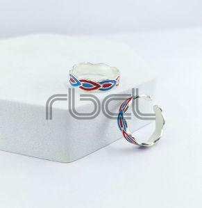 Enamel Curve Toe Ring