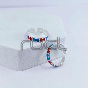 Enamel H Shape Toe Ring