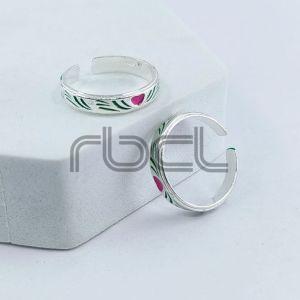 Enamel Heart Toe Ring