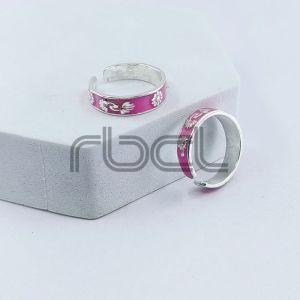 Enamel Red Sunflower Toe Ring