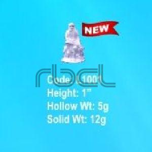 L1001 Sterling Silver Sai Baba Statue