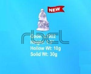 L1002 Sterling Silver Sai Baba Statue