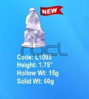L1003 Sterling Silver Sai Baba Statue
