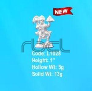 L1028 Sterling Silver Hanuman Statue