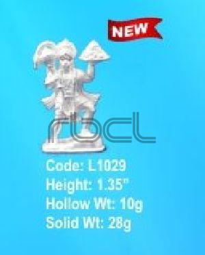 L1029 Sterling Silver Hanuman Statue
