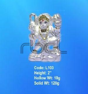L103 Sterling Silver Hanuman Statue