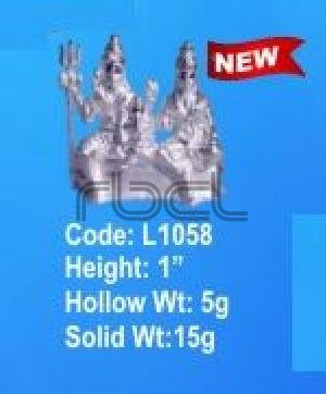 L1058 Sterling Silver Shiv Parivar Statue