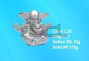 L28 Sterling Silver Ganesh Statue