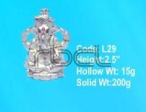 L29 Sterling Silver Ganesh Statue
