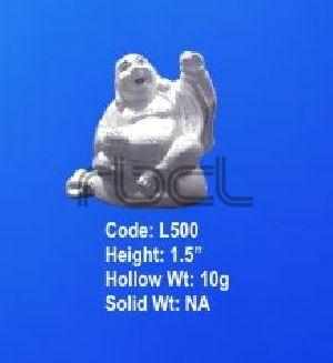 L500 Sterling Silver Laughing Buddha Statue
