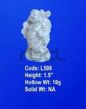 L506 Sterling Silver Laughing Buddha Statue