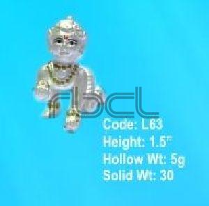 L63 Sterling Silver Laddu Gopal Statue