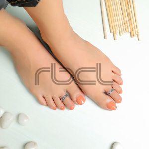 Oxidized Dots Toe Ring