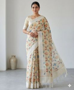 Banarasi Linen Silk Saree
