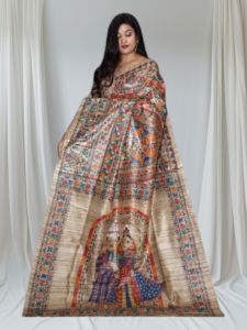 Hand Painted Pure Silk Saree