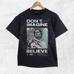 Black Cotton Men Drop Shoulder T Shirt