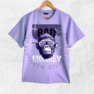 Black Cotton Men Drop Shoulder T Shirt