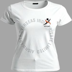 Ladies Cotton Customized T-Shirt