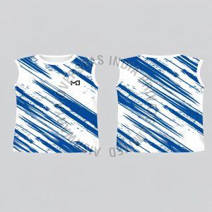 Sleeveless Mens Sublimation Sports T Shirts