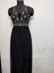 Black Sequins Evening Gown