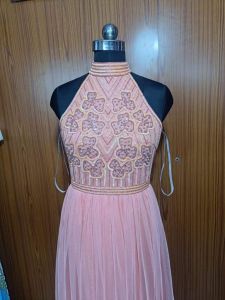 Pink Embellished Maxi Gown