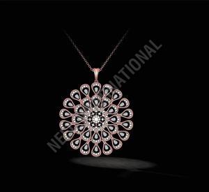 18K Gold Diamond Pendant Chain