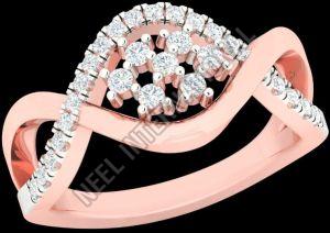 18K Rose Gold Diamond Ring