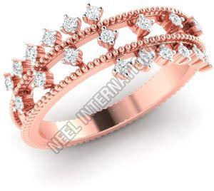 Certified Rose Gold Diamond Ring