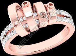 Cluster Diamond Rose Gold Ring