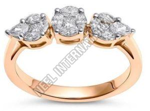 Cocktail Diamond Gold Ring