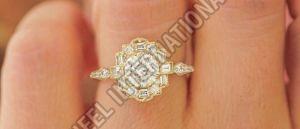 Cocktail Diamond Gold Ring