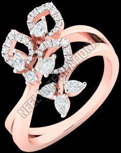 Unique Rose Gold Diamond Ring