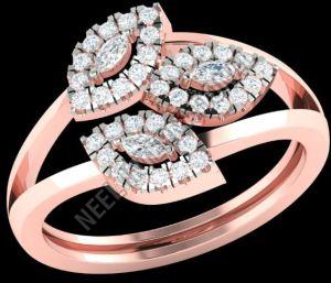 Unique Rose Gold Diamond Ring