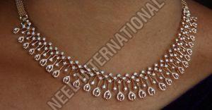 Heavy Bridal Diamond Gold Necklace