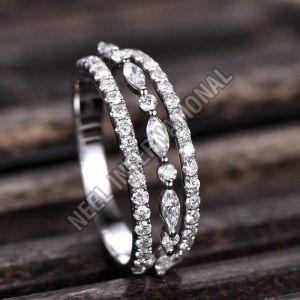 Lightweight Diamond Silver Ring