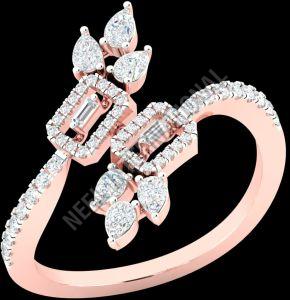 Minimalist Diamond Rose Gold Ring