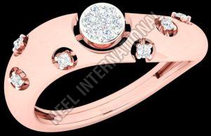 Modern Diamond Rose Gold Ring
