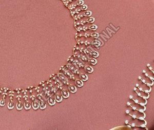 Party Wear Gold Diamond Necklace