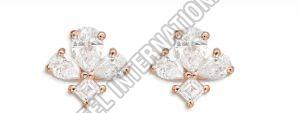 Rose Gold Diamond Ladies Earring