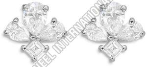 Silver Diamond Earring