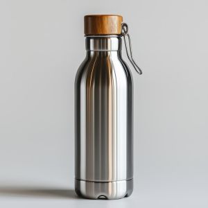 Bamboo Cap Steel Hydration Bottle