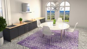 Contemporary Dining Room Area Rug